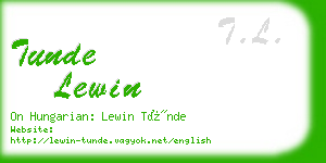 tunde lewin business card